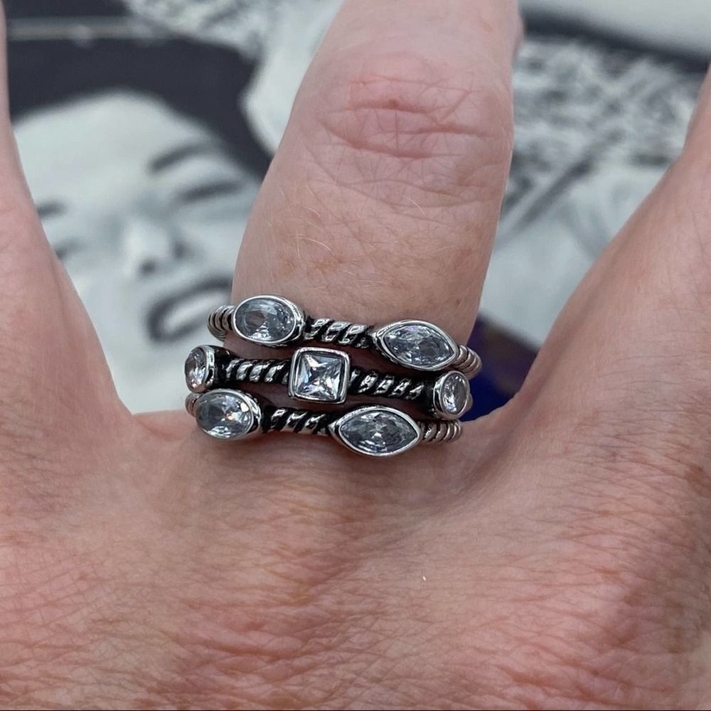 3 Piece Stainless Steel Stackable Ring Set Sizes 8,9,10 - Picture 6 of 6